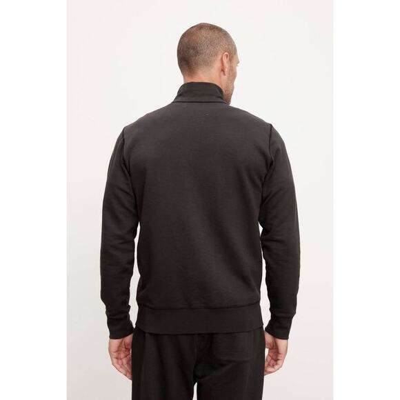 Velvet by Graham & Spencer Terry Mock Neck Zip Sweatshirt in Brimstone L - Picture 4 of 4